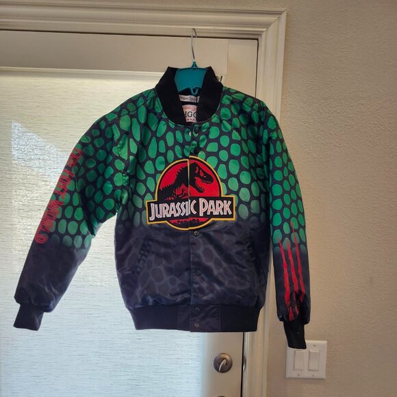 Jurassic Park Satin Bomber Jacket Brand New - Picture 1 of 5